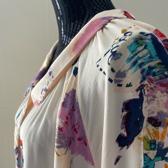 Free People Oversized Floral Swing Blouse Size Small - Picture 3 of 11